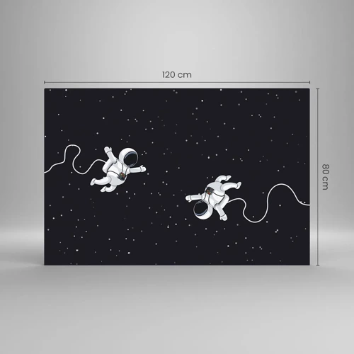 Schilderen op glas - Kosmische dans - 120x80 cm
