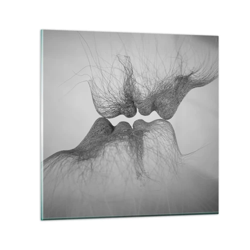 Schilderen op glas - Kus van de wind - 40x40 cm