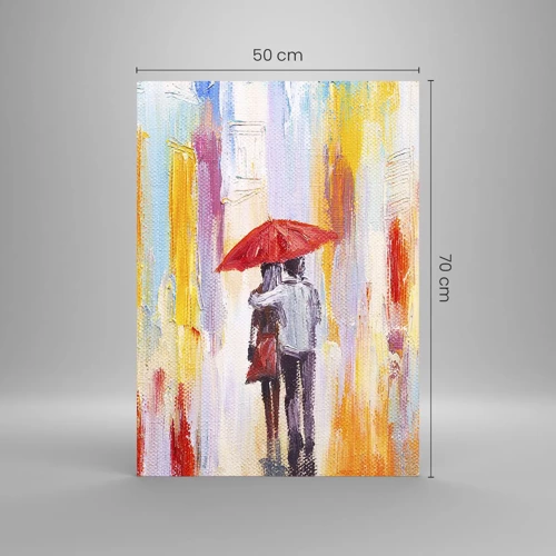 Schilderen op glas - Laat het maar regenen - 50x70 cm