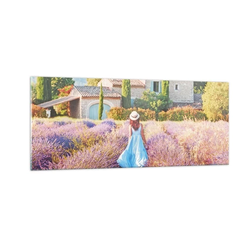 Schilderen op glas - Lavendel meisje - 100x40 cm