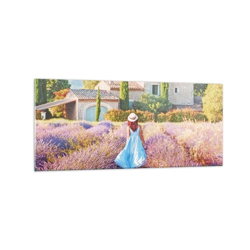Schilderen op glas - Lavendel meisje - 120x50 cm