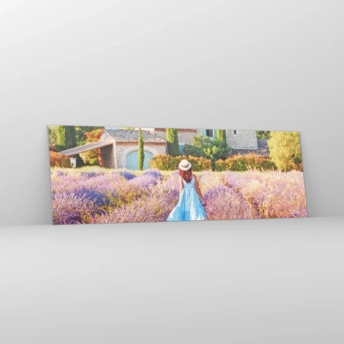 Schilderen op glas - Lavendel meisje - 90x30 cm