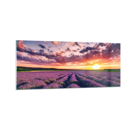 Schilderen op glas - Lavendel wereld - 100x40 cm