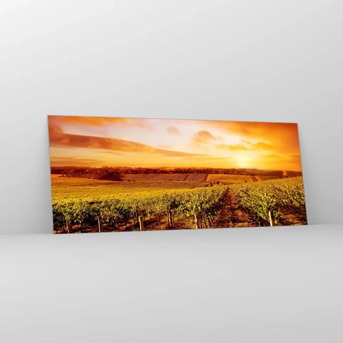 Schilderen op glas - Licht fruitig met een vleugje zonneschijn - 100x40 cm