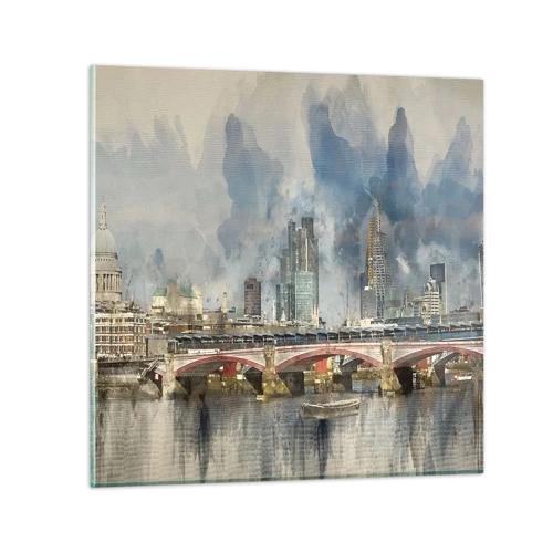 Schilderen op glas - Londen in al zijn glorie - 50x50 cm