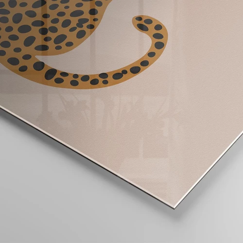 Schilderen op glas - Luipaardprint is een modieus print - 60x60 cm