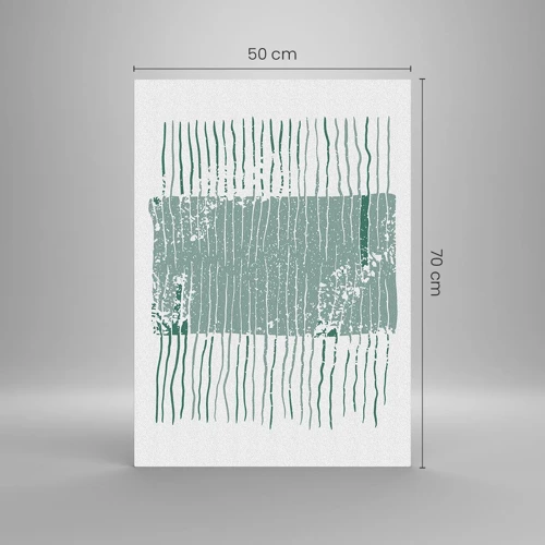 Schilderen op glas - Mariene abstractie - 50x70 cm