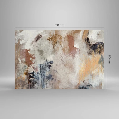 Schilderen op glas - Mistige abstractie - 120x80 cm