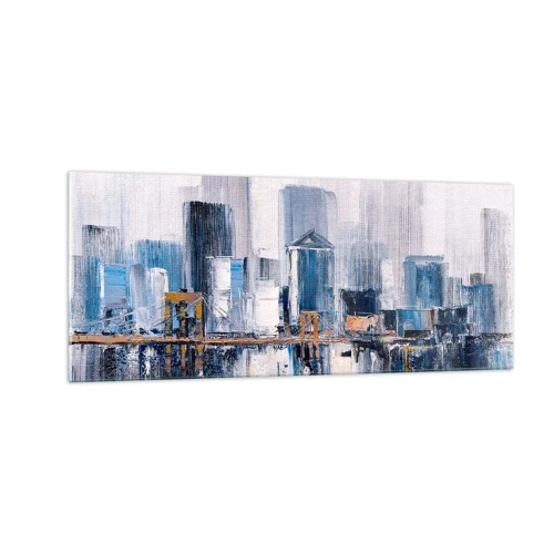 Schilderen op glas - New Yorkse impressie - 100x40 cm