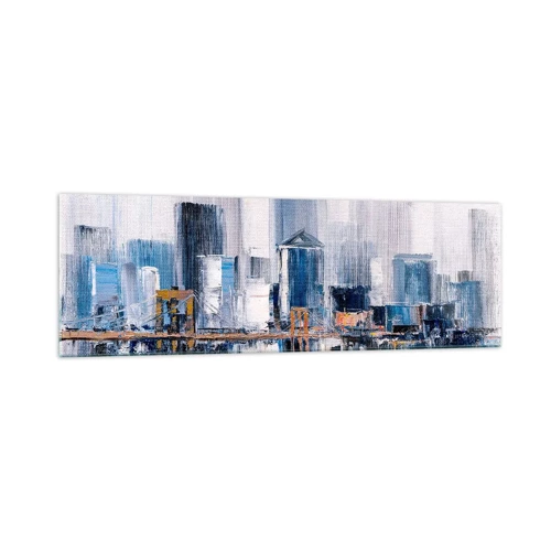 Schilderen op glas - New Yorkse impressie - 160x50 cm