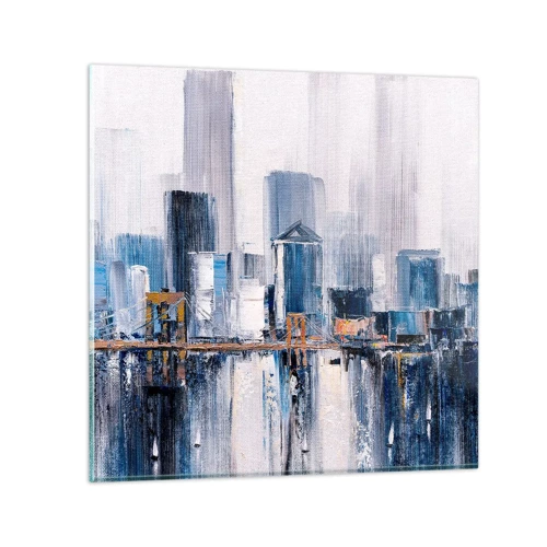 Schilderen op glas - New Yorkse impressie - 30x30 cm