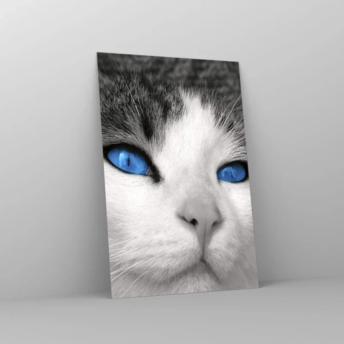 Schilderen op glas - Ongewone blauwe ogen - 80x120 cm
