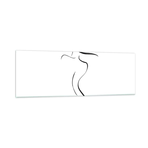 Schilderen op glas - Ongrijpbaar als een golf - 90x30 cm