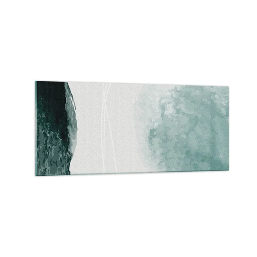 Schilderen op glas - Ontmoeting met de mist - 120x50 cm