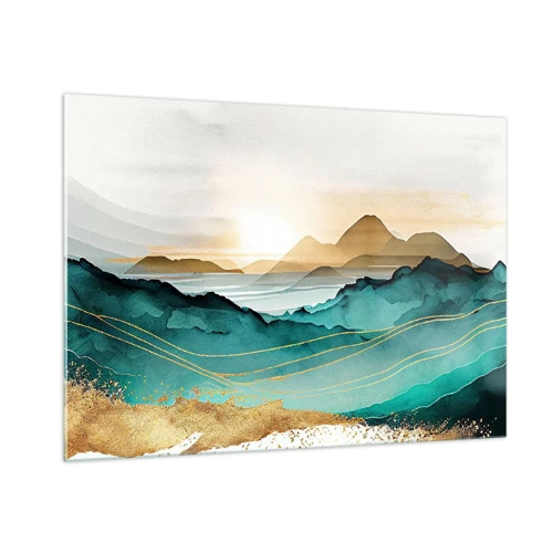 Schilderen op glas - Op de rand van abstractie – landschap - 100x70 cm