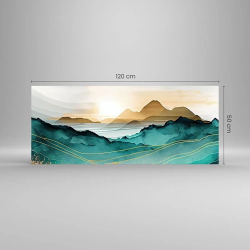 Schilderen op glas - Op de rand van abstractie – landschap - 120x50 cm