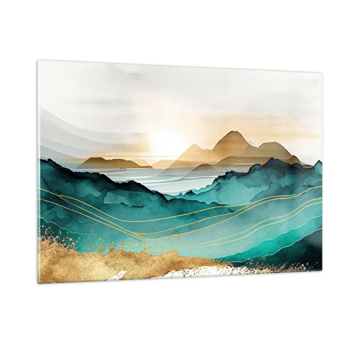 Schilderen op glas - Op de rand van abstractie – landschap - 120x80 cm