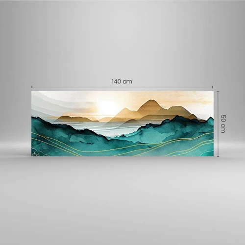 Schilderen op glas - Op de rand van abstractie – landschap - 140x50 cm