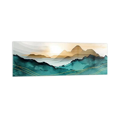 Schilderen op glas - Op de rand van abstractie – landschap - 160x50 cm