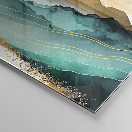 Schilderen op glas - Op de rand van abstractie – landschap - 50x70 cm