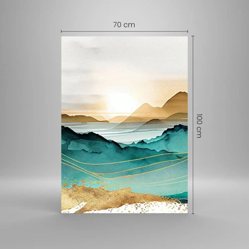 Schilderen op glas - Op de rand van abstractie – landschap - 70x100 cm