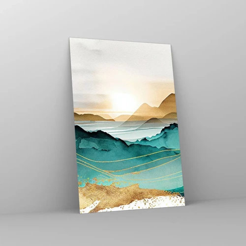 Schilderen op glas - Op de rand van abstractie – landschap - 80x120 cm