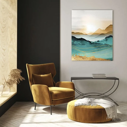 Schilderen op glas - Op de rand van abstractie – landschap - 80x120 cm