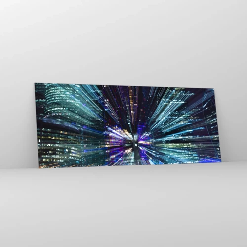 Schilderen op glas - Overgang naar hyperspace - 100x40 cm