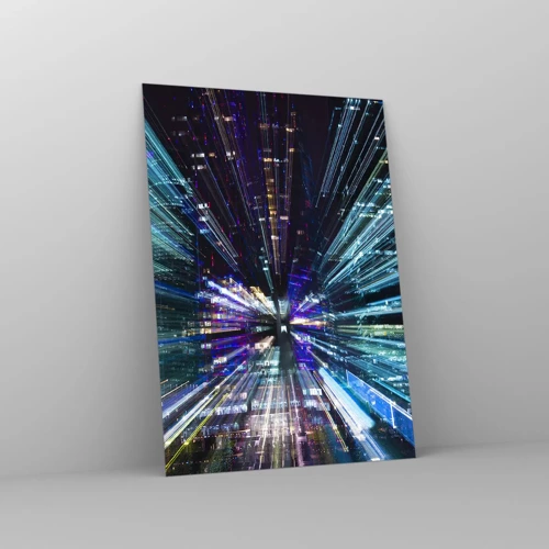 Schilderen op glas - Overgang naar hyperspace - 50x70 cm