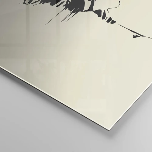 Schilderen op glas - Overhaaste abstractie - 70x50 cm