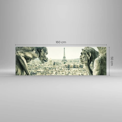 Schilderen op glas - Parijs' babbelen - 160x50 cm