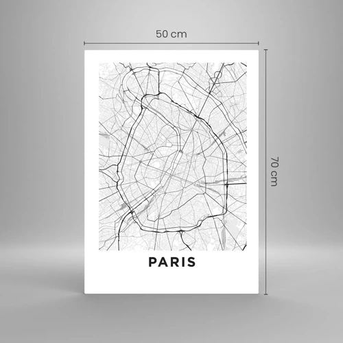 Schilderen op glas - Parijs bloem - 50x70 cm