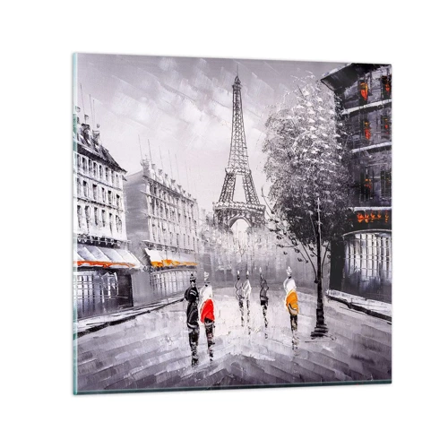 Schilderen op glas - Parijs wandeling - 30x30 cm