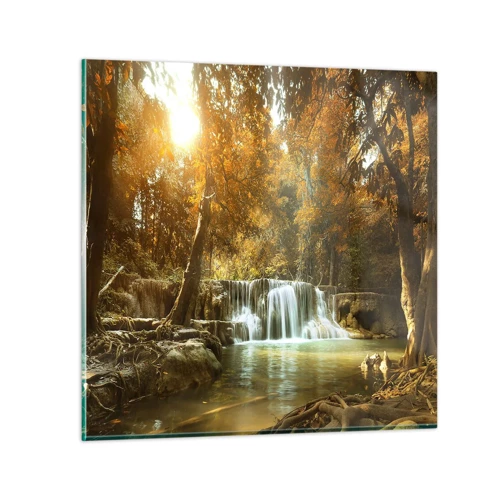 Schilderen op glas - Park cascade - 30x30 cm