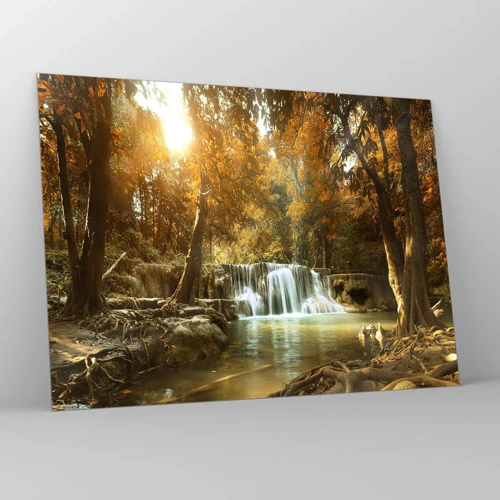 Schilderen op glas - Park cascade - 70x50 cm