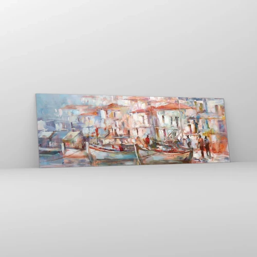 Schilderen op glas - Pastel vakantie - 90x30 cm