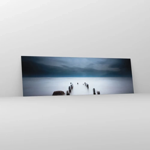 Schilderen op glas - Peinzend meer - 160x50 cm