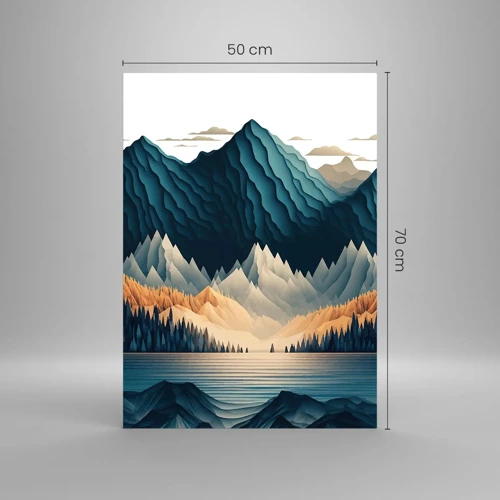 Schilderen op glas - Perfect berglandschap - 50x70 cm