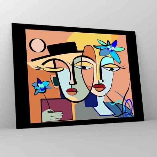 Schilderen op glas - Picasso's randez-vous - 70x50 cm