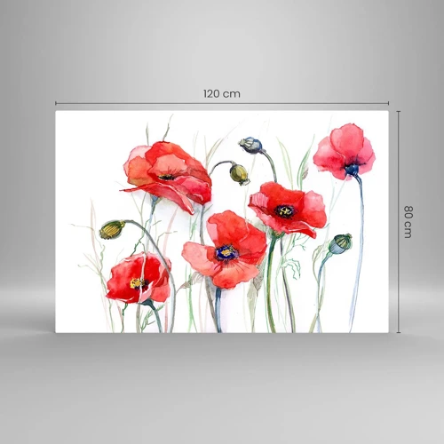 Schilderen op glas - Poolse bloemen - 120x80 cm