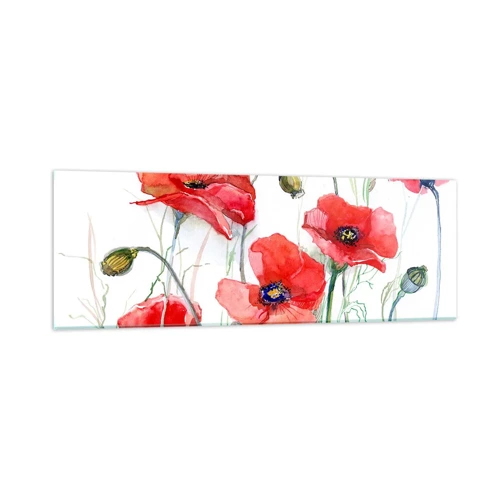 Schilderen op glas - Poolse bloemen - 90x30 cm