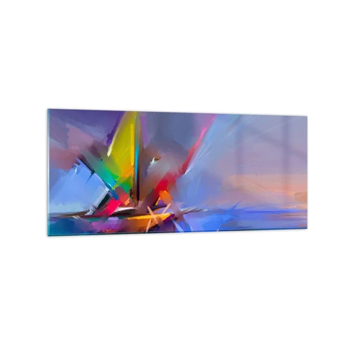 Schilderen op glas - Propellers als een vogel - 120x50 cm