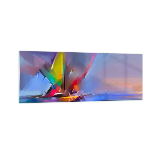 Schilderen op glas - Propellers als een vogel - 140x50 cm