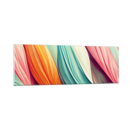 Schilderen op glas - Regenboog geweven - 90x30 cm