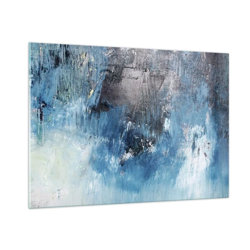 Schilderen op glas - Rhapsody in Blauw - 100x70 cm