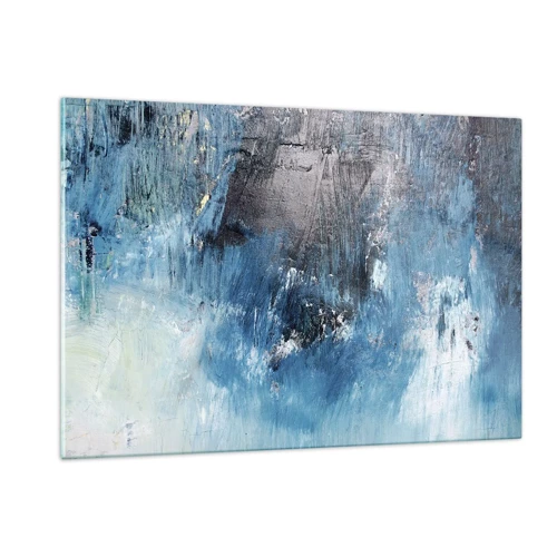 Schilderen op glas - Rhapsody in Blauw - 120x80 cm