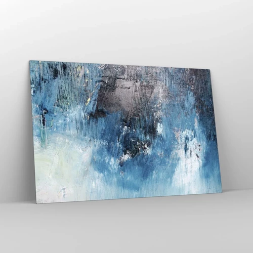 Schilderen op glas - Rhapsody in Blauw - 120x80 cm