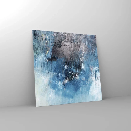 Schilderen op glas - Rhapsody in Blauw - 50x50 cm