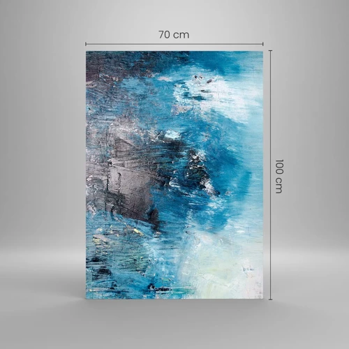 Schilderen op glas - Rhapsody in Blauw - 70x100 cm