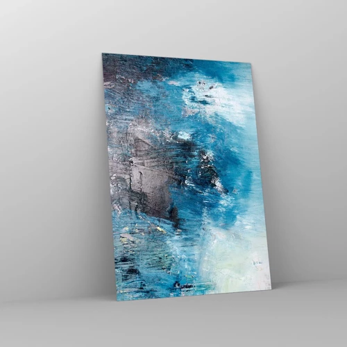 Schilderen op glas - Rhapsody in Blauw - 70x100 cm